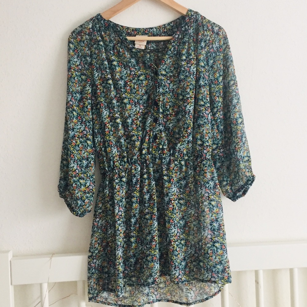 🎉5/$25 Floral Mossimo Tunic - FREE IF BUNDLED